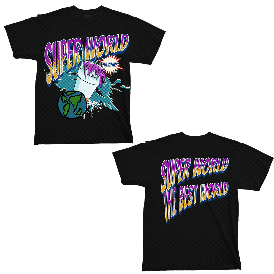 SUPER WORLD TSHIRT - BLACK